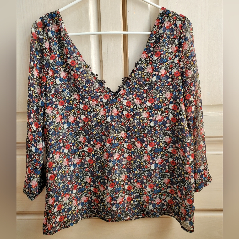 Sezane Adele Blouse in Woodland Flowers